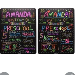 Colorful Preschool Milestone Chalkboards